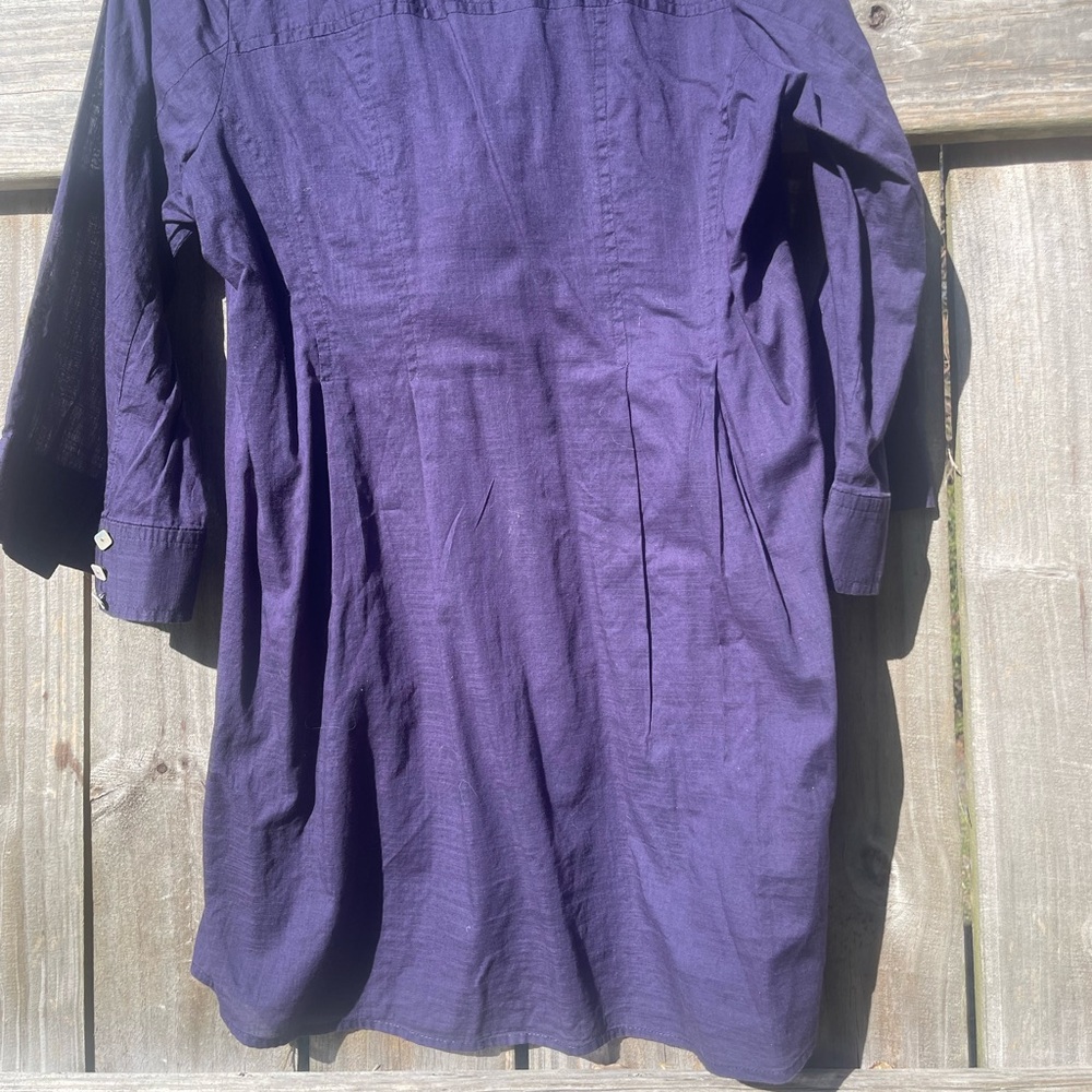 Ivy Jane Midnight Blue Cotton Tunic Top Size L - Picture 9 of 9
